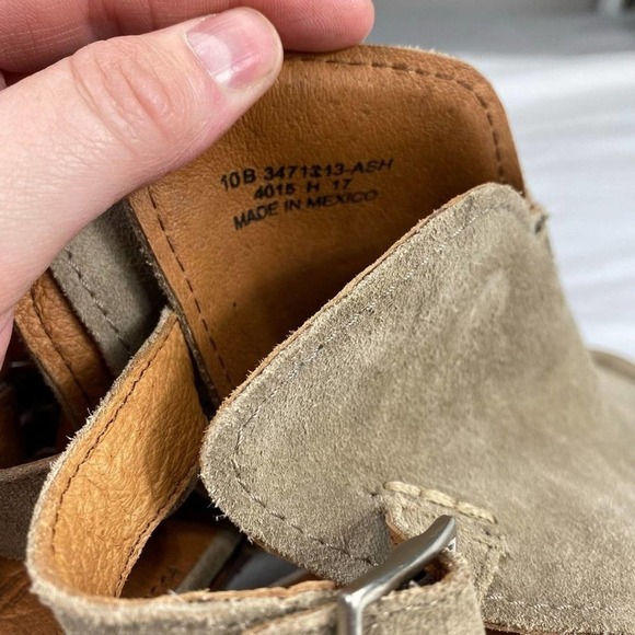 NEW Frye Carolina Ash Tan Sling Peep-Toe Suede Boot- 10 - Picture 4 of 7